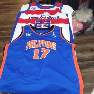 Set Of Two High Quality EUC Philippines Basketball Jerseys 2XL And XL Adult